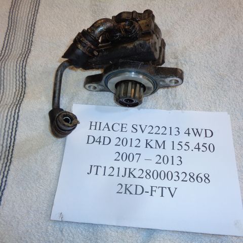 HIACE 2007 - 2012 SERVOPUMPE D4D PASSER ALLE MED D4D MOTOR