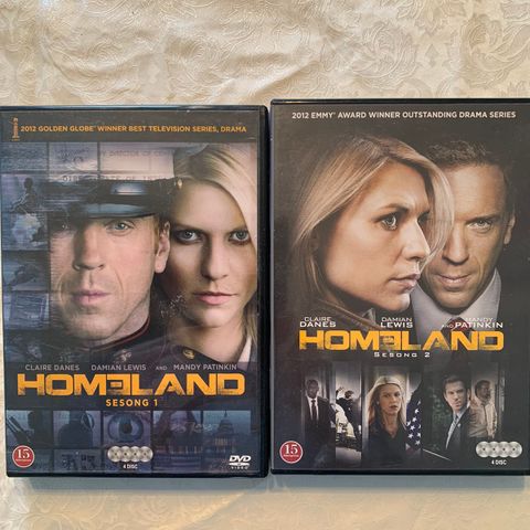 Homeland sesong 1 og 2. DVD