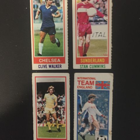 Topps 1980 fotballkort 4 stk