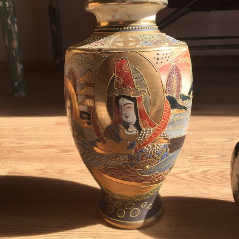 Japansk Satsuma porselen vase