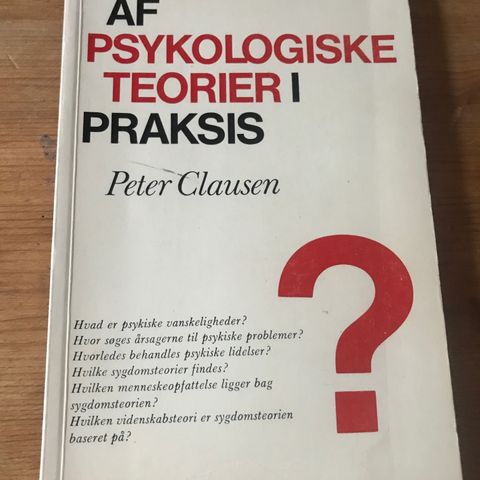 Bok: Anvendelse af Psykologiske teorier i praksis