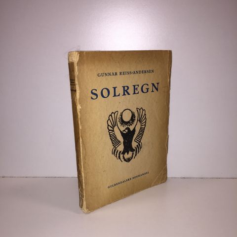 Solregn - Gunnar Reiss-Andersen. 1924   m/dedikasjon
