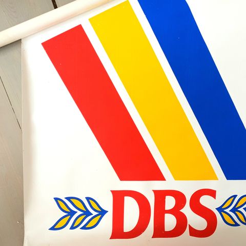 DBS Jonas Øglænd orginale reklame  flagg  2 stk m/veggfeste