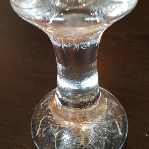 Fin vintage lysestake fra Glasdesign Georgshutte