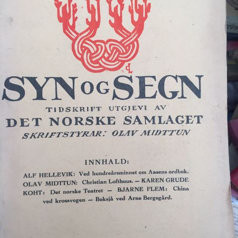 Syn og segn. Tidsskrift utgjevi av det norske samlaget. 1950