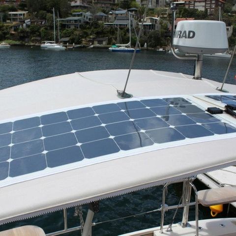 Fleksibelt solcellepanel 100 watt perfekt til båt