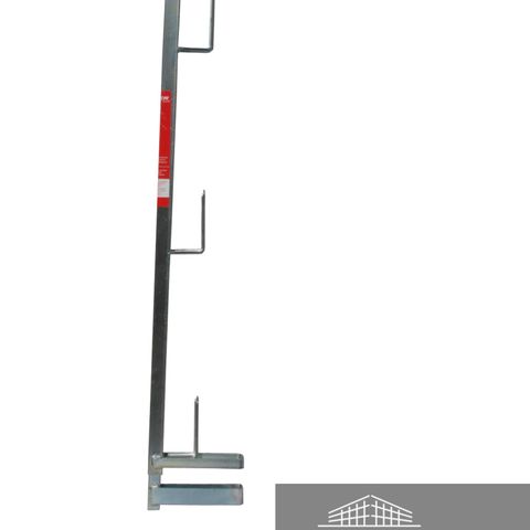 Kantsikring - Taksikring - Rekkverkstolpe Ringer 1,10m med klemme - galvanisert