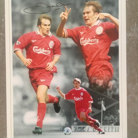 Liverpool - Jason McAteer signert 30x40 cm stort fotocollage med COA