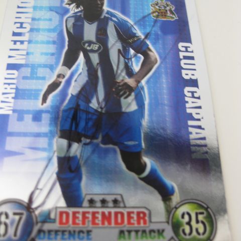 WIGAN ATHLETICS 07/08 MARIO MELCHIOT Signert Match attax CLUB CAPTAIN rød. FK174