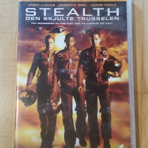 Stealth Den skjulte Trusselen. DVD. (Josh Lucas, Jessica Biel og Jamie Foxx)