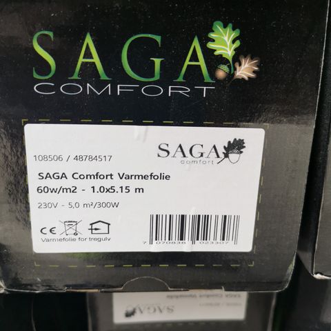 Saga Comfort Controller og saga Comfort gulvvarme varmekabler