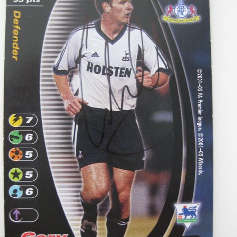 Tottenham Hotspur FC 01/02 GARY DOHERTY Signert 229/250 WIZARDS blå. FK214