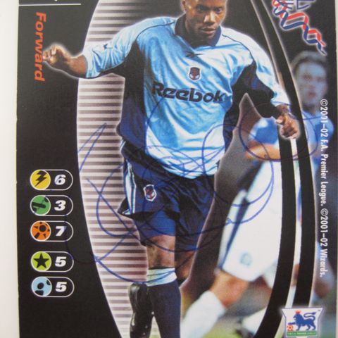 BOLTON 01/02 ROD WALLACE Signert 025/125 WIZARDS blå. FK217