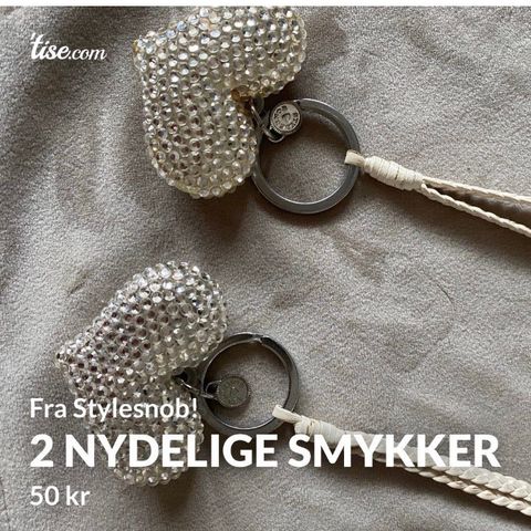 2 nydelige hjerte smykker fra Stylesnob selges Kr 50/Kr 25