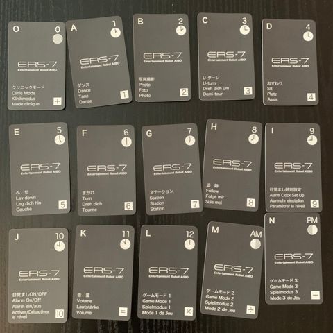 Kommando kort til Sony Aibo ERS-7