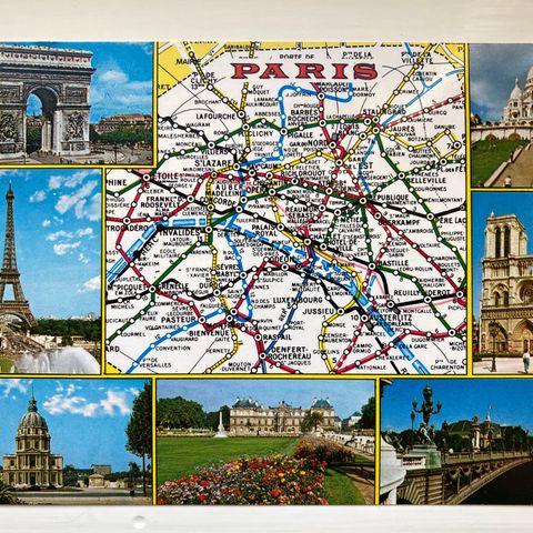 Vintage postkort fra Paris - 75 kort totalt