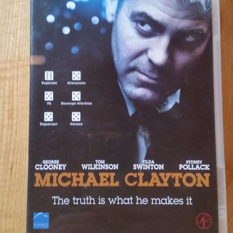 Michael Clayton. DVD. ( George Clooney, Tom Wilkinson, Tilda Swinton)
