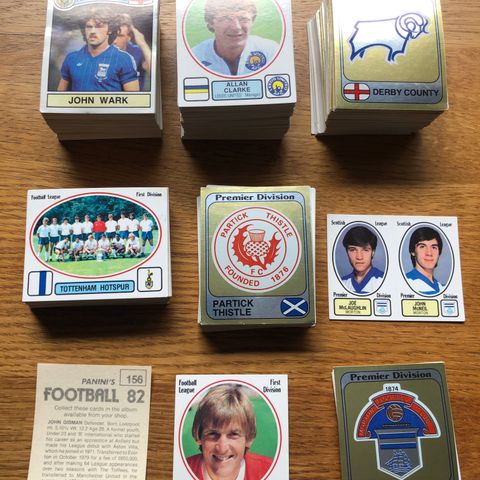 Panini England 82 klistremerker fotballkort stickers 1982 Kjøp de du mangler!