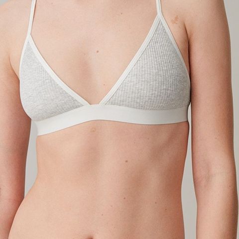 New COS cotton triangle ribbed bra, size 42