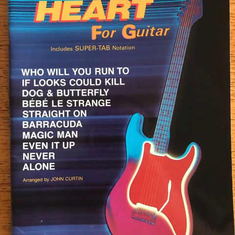 notebok The Best of Heart for Guitar: Includes Super-Tab Notation