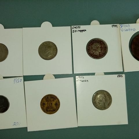 Div. mynter hele verden selges samlet NY PRIS