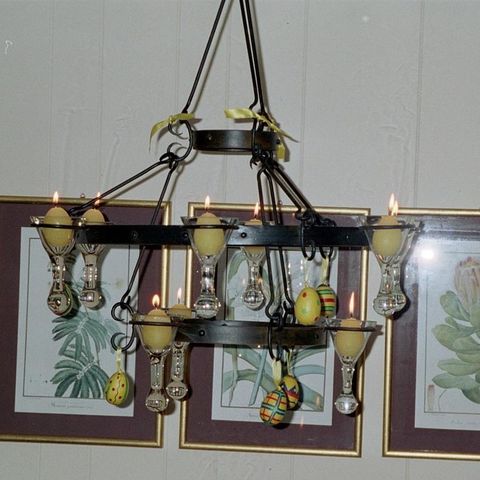 Smijernslampe med glass holdere