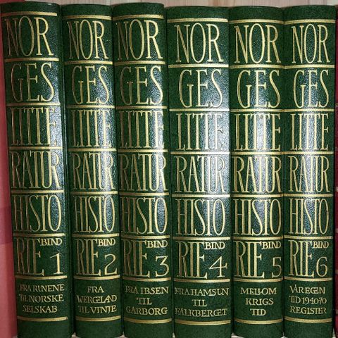 NORGES LITTERATURHISTORIE, 6 bind.