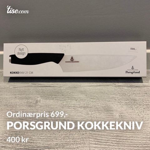 Ny Porsgrund porselen kokkekniv