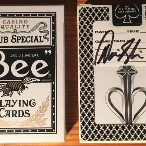David Blaine "Bee Split Spades" x2 - Signert!