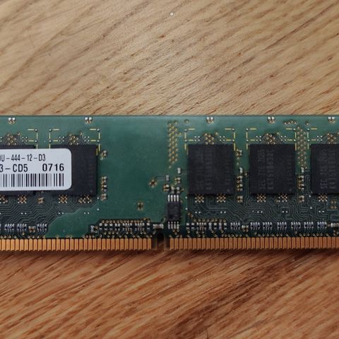 DDR2 512MB STASJONÆR PC RAM, 5 stk
