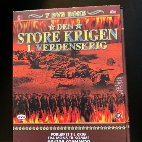 DVD   "Den store krigen"    1. Verdenskrig 7 DVD box