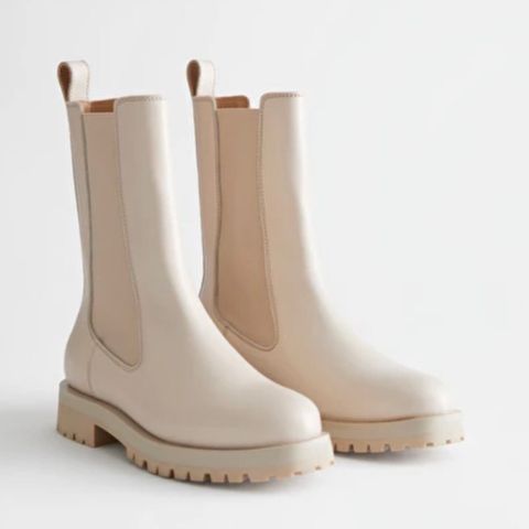 Chelsea boots i skinn str.42