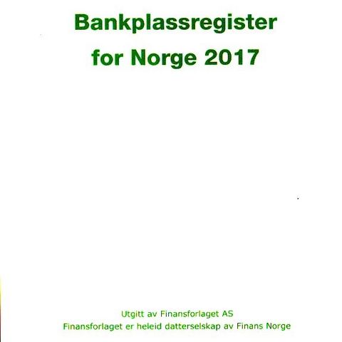 BANKPLASSREGISTER for Norge 2017