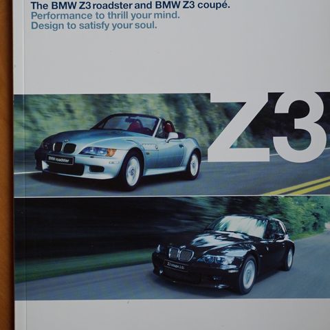 BMW Z3 roadster og coupe brosjyre 2000