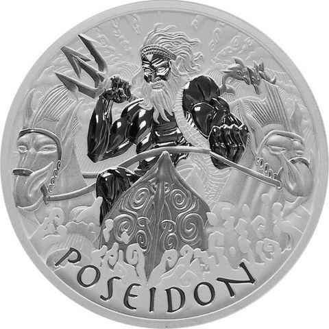 2021 TUVALU 1 OZ SØLV «GODS OF OLYMPUS – POSEIDON»