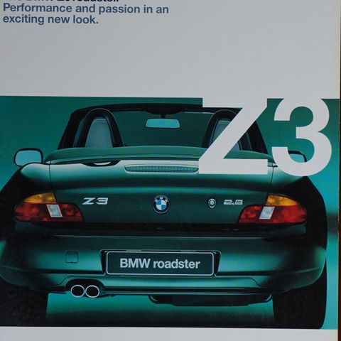 BMW Z3 roadster 1999 brosjyre