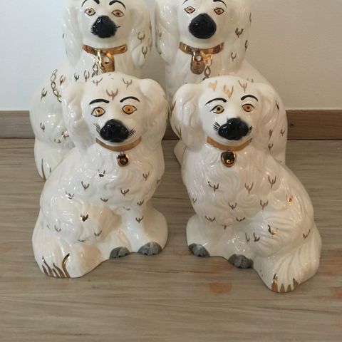 Vintage Staffordshire hund figurer fra 1950. Jul