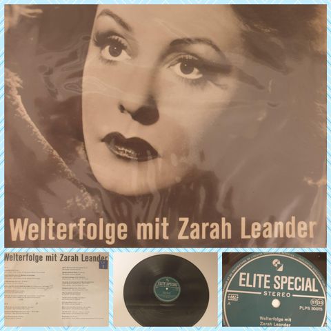 VINTAGE/RETRO LP-VINYL "WELTERFOLGE MIT ZARAH LEANDER "