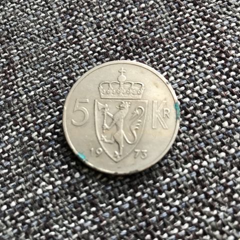 Selger 5 kr mynt fra 1973 for 30kr +frakt