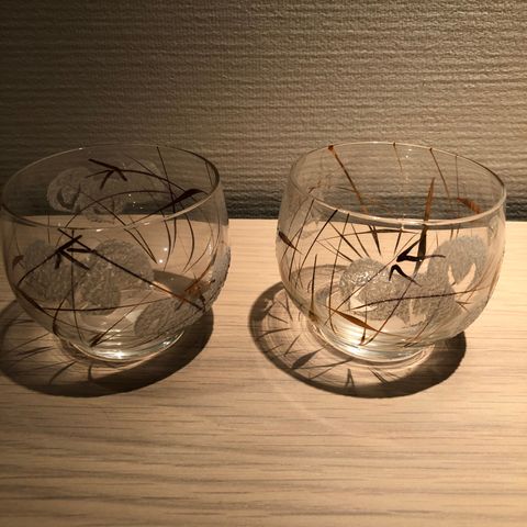 2 stk t-lys lysestaker i glass