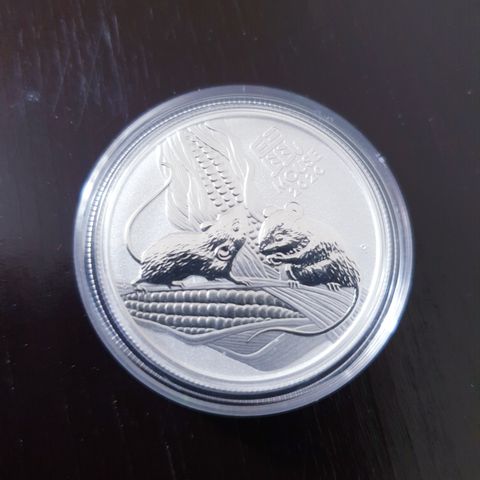 2020 Australian Lunar Year of the Mouse 1/2 oz Sølv