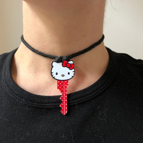 Skikkelig kul Hello Kitty nøkkel-choker