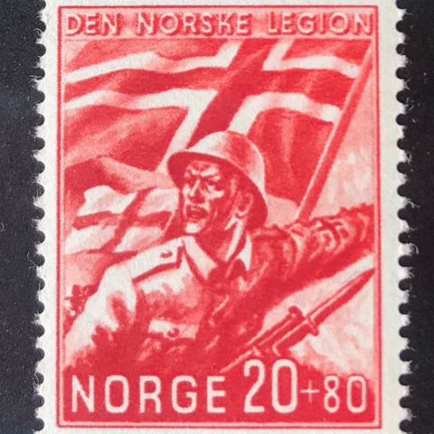 Norge frimerker postfrisk, nk 259, **, 20+80 øre Legionen 1. august 1941