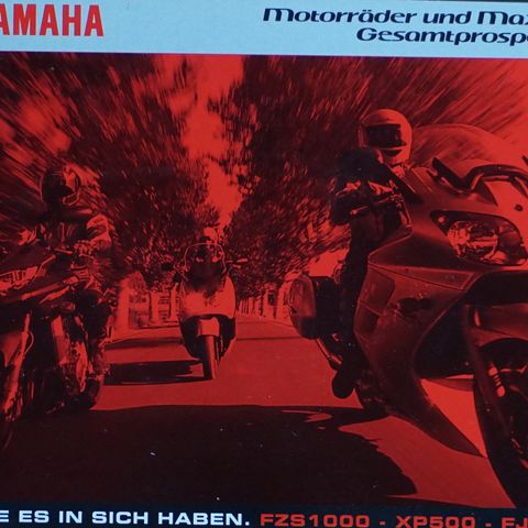 Yamaha program 2001 norsk og tysk utgave