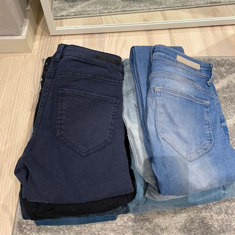 Diverse jeans pent brukt selges billig