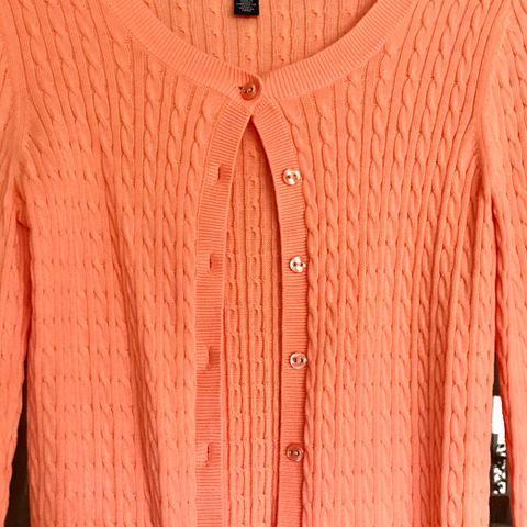 Cardigan - jakke - strikkejakke - Tommy Hilfiger - coral - marine - ubrukt