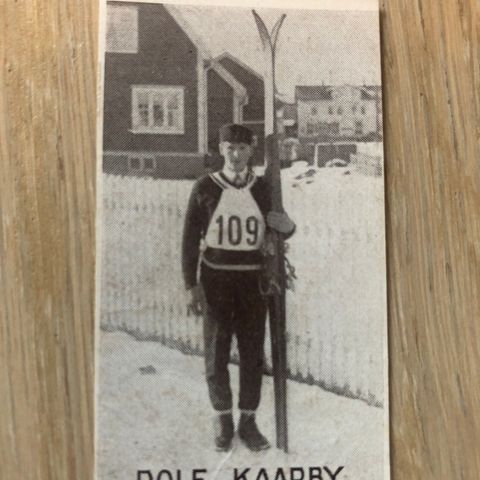 Rolf Kaarby Lyn ski kombinert sigarettkort fra ca 1930 Tiedemanns Tobak!