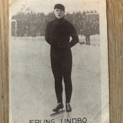 Erling Lindbo Trondheim Skøyter sigarettkort fra ca 1930 Tiedemanns Tobak