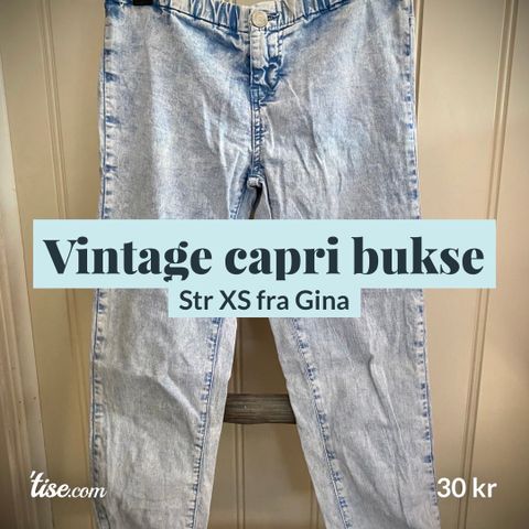 Vintage capribukse str XS