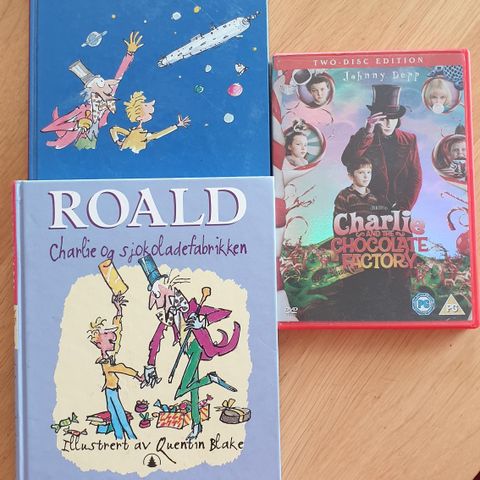 Roald Dahl - 2 Charliebøker og en DVD